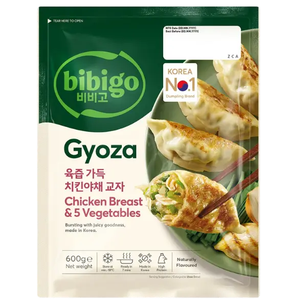 Bibigo Gyoza Chicken Breast & 5 Vegetables – 600 g (30 pcs)