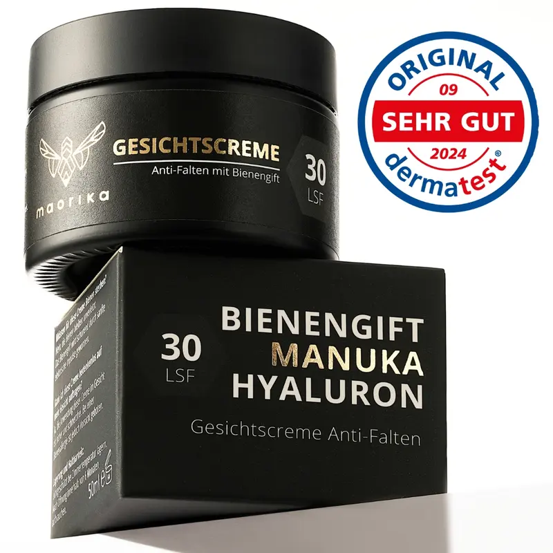 Bienengift Anti-Falten Tages-Creme mit Hyaluron LSF 30 & Manuka Honig
