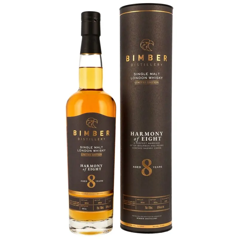 Bimber Harmony of Eight - 8 y.o. - Single Malt London Whisky - Bourbon/PX Casks