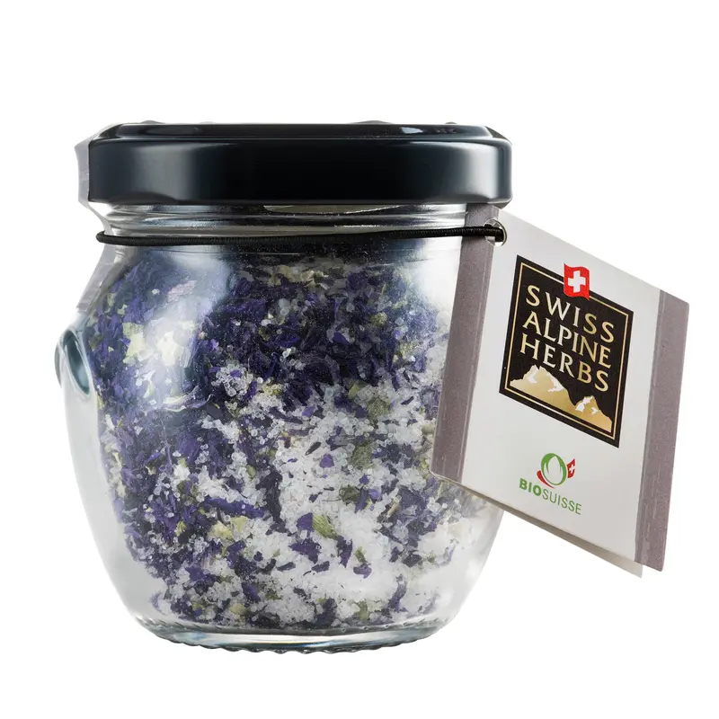 Bio Alpensalz mit Malvenblüten