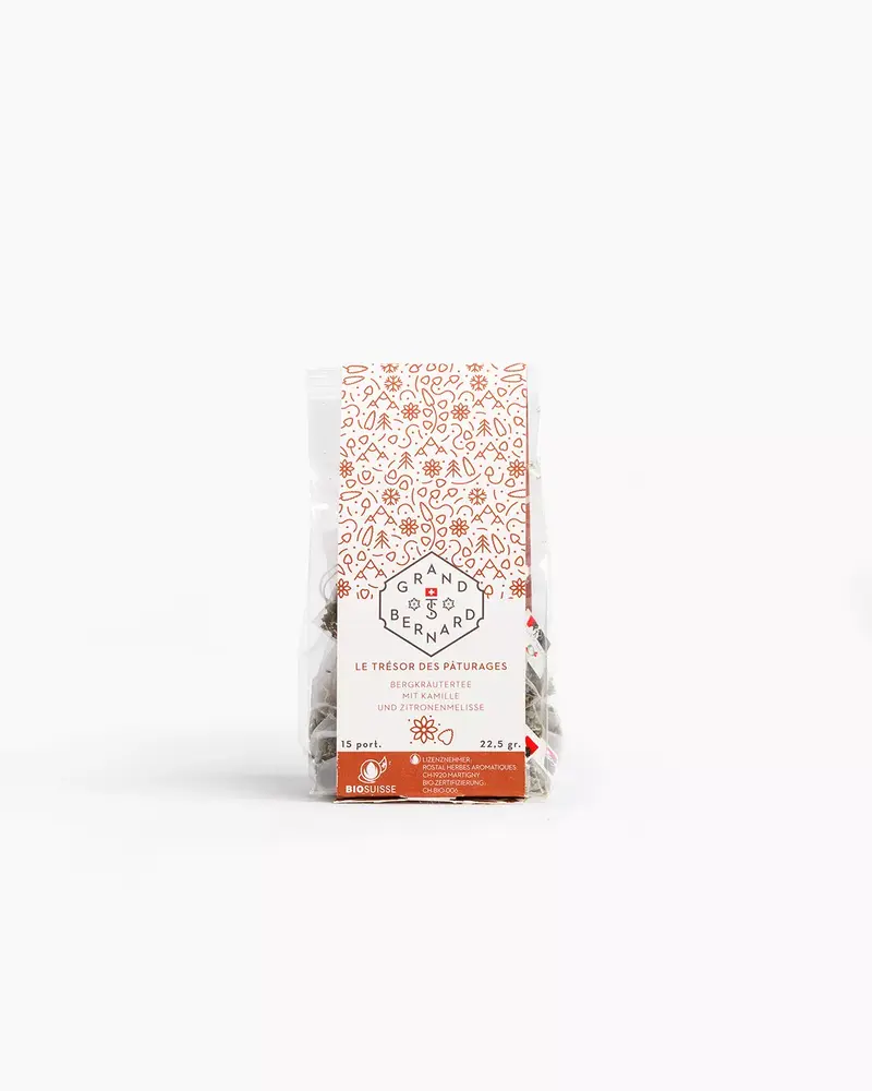BIO-Bergkräutertee mit Kamille & Zitronenmelisse