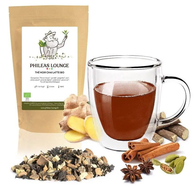 Bio Chai Latte Schwarzer Tee - Ayurvedische Gewuerzmischung 100 g