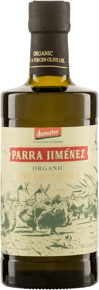 Bio Demeter Extra Natives Olivenöl der Familia Parra Jiménez. Picual reinsortig, 500 ml.