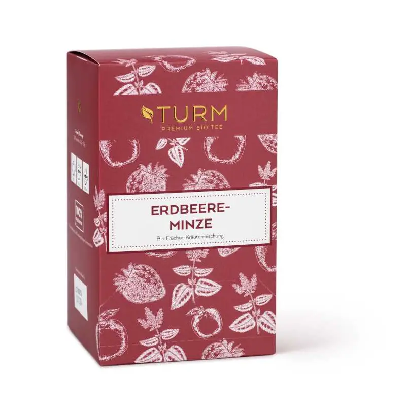 Bio Erdbeere-Minze Früchte-Kräutertee (Pyramidenbeutel)