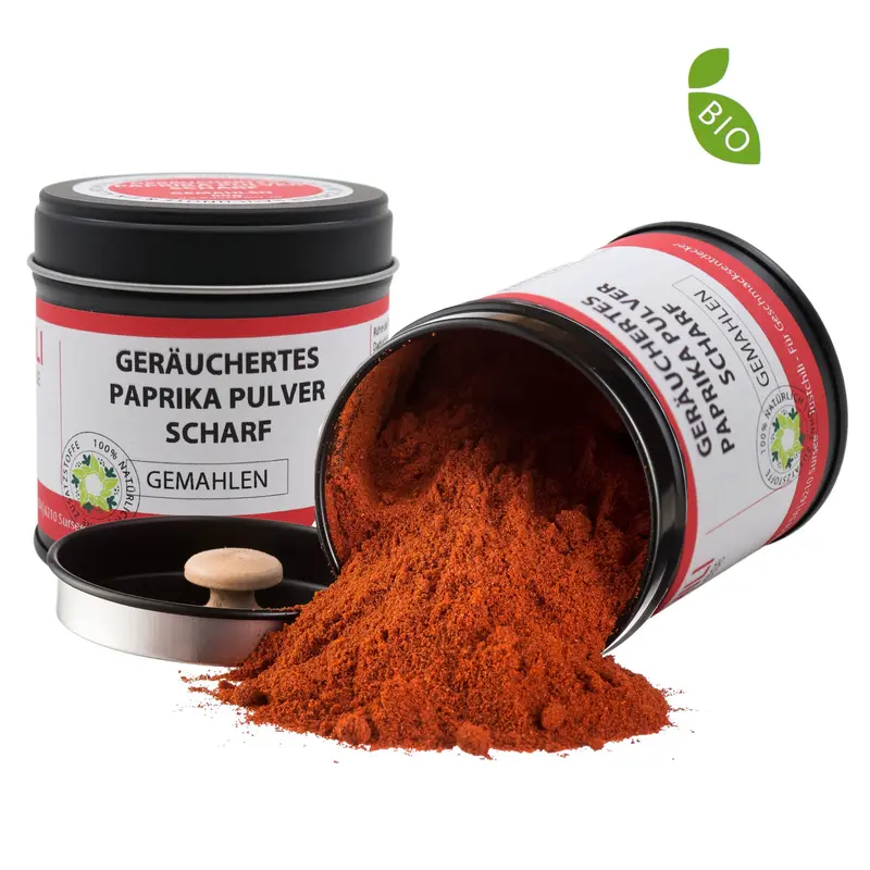 Bio Geräuchertes Paprika Pulver Scharf - gemahlen