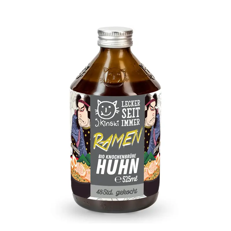Bio Huhn Basisknochenbrühe für Ramen - J.Kinski - 525ml