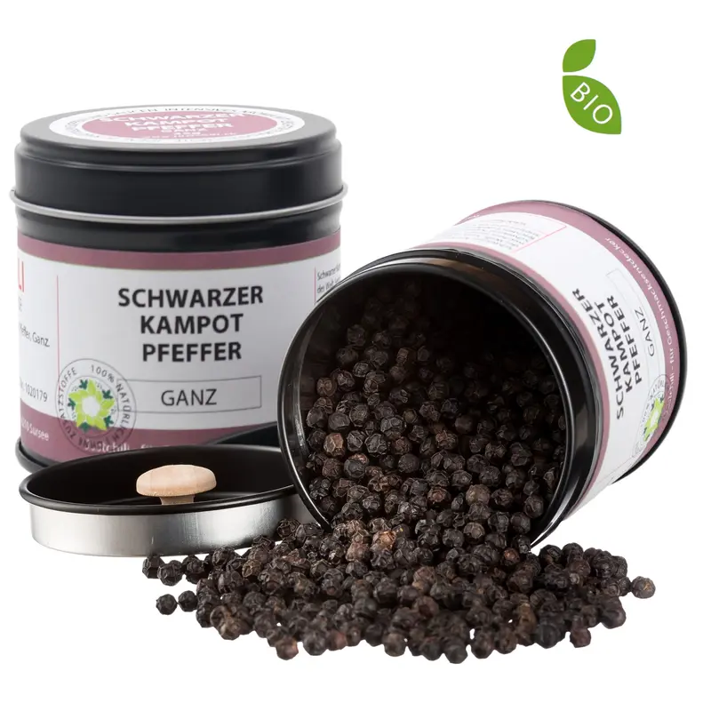 Bio Schwarzer Kampot Pfeffer
