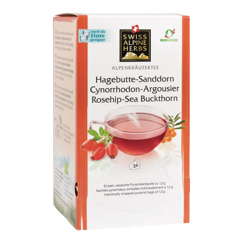 Bio Tee Hagebutte-Sanddorn