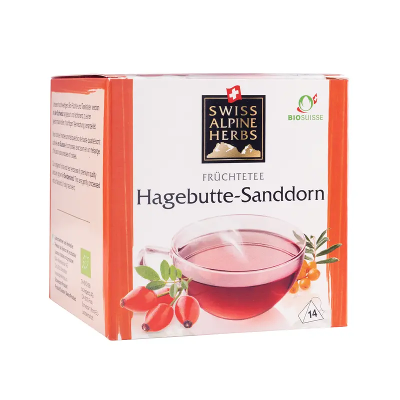 Bio Tee Hagebutte-Sanddorn