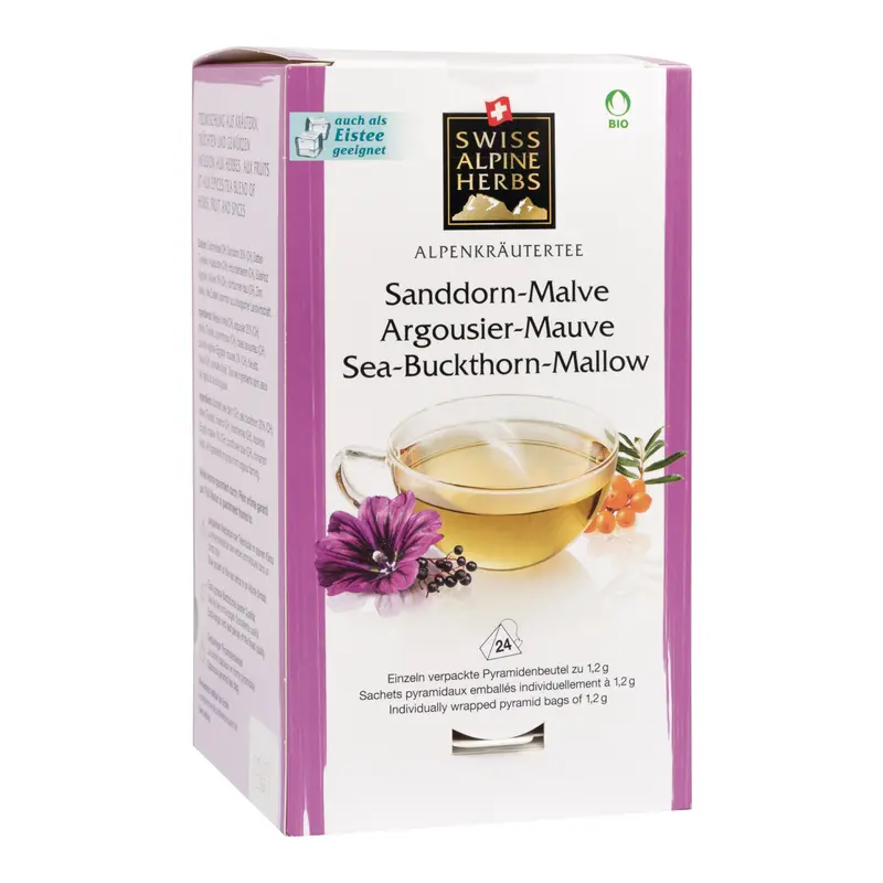 Bio Tee Sanddorn-Malve