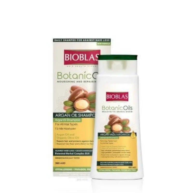 BIOBLAS Botanic Oils Arganöl Shampoo Anti Haarausfall für Mann und Frau 360 ml