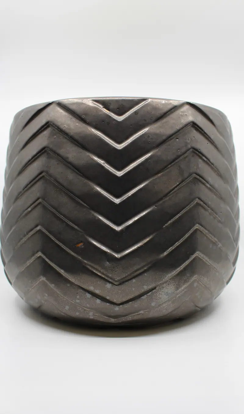 Blumentopf grau gemustert D 30cm