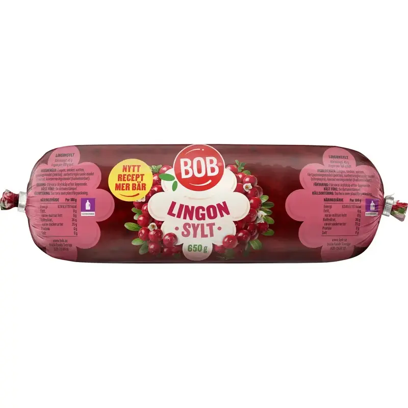 BOB Lingonsylt Original Refill - Lingonberry Jam Original Refill - 650 g