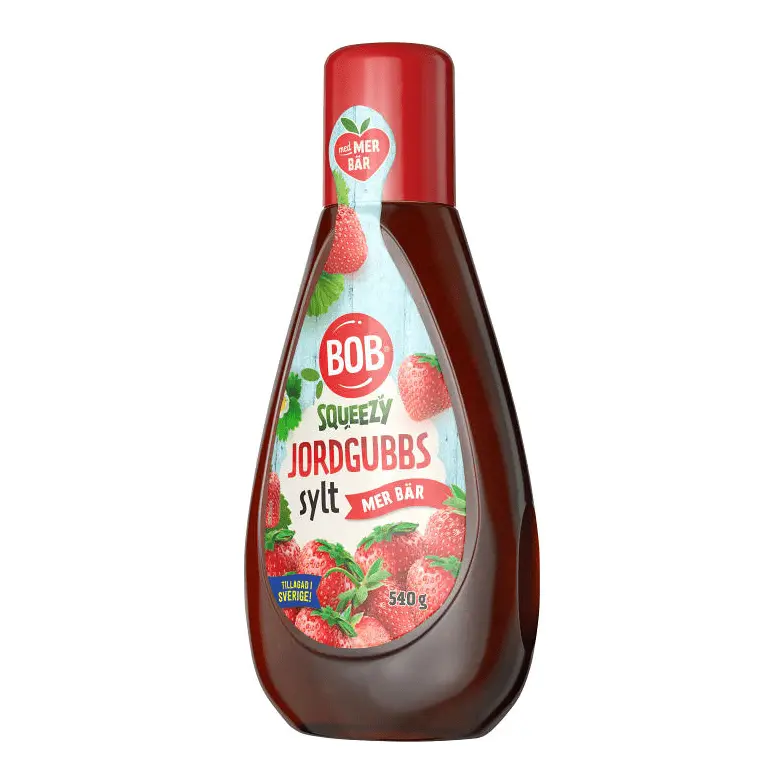 BOB Squeezy Jordgubbssylt - Strawberry Jam 540 g