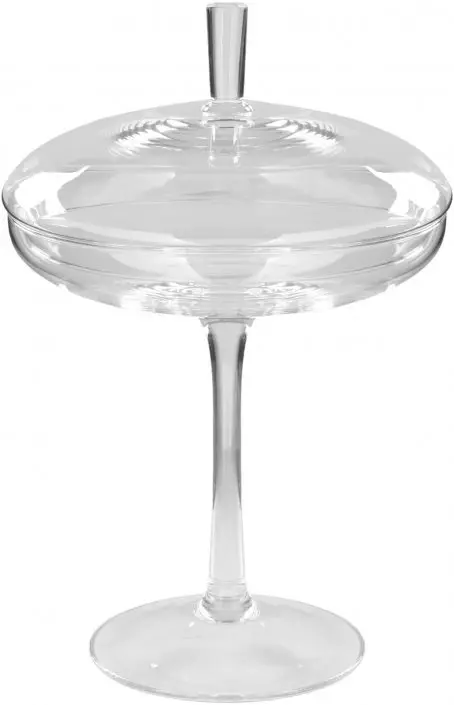 Bonboniere Glas oval Höhe 35 cm Fink