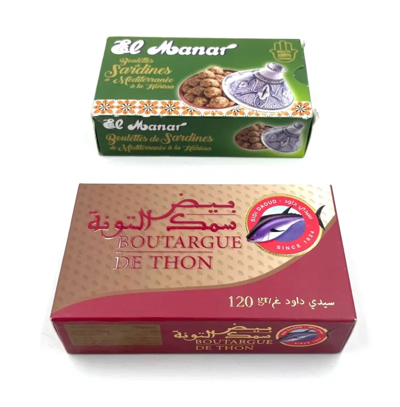 Boutargue de thon et boulettes de sardines de Tunisie