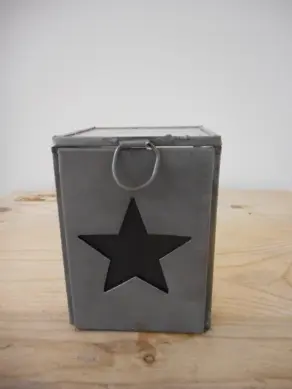 Box mit Stern H 8 cm