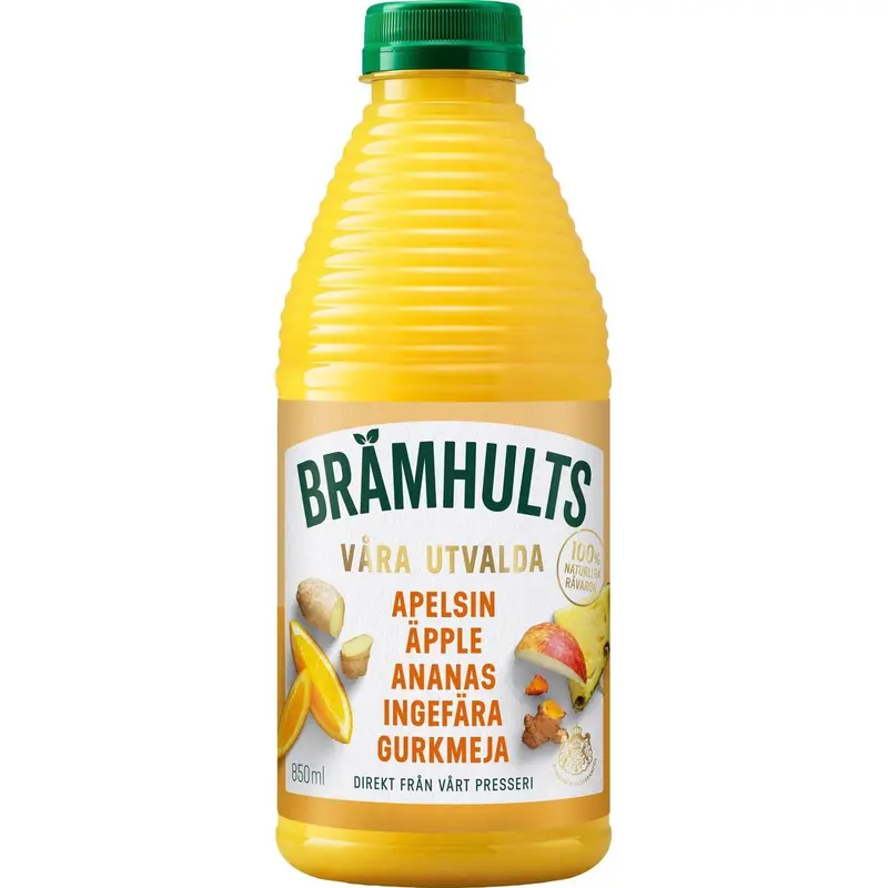 Brämhults Apelsin Ananas Ingefära Gurkmeja - Orange Pineapple Ginger Turmeric Juice - 850ml