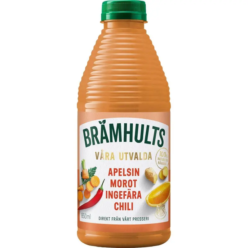 Brämhults Apelsin Morot Ingefära Chili - Orange Carrot Ginger Chilli Juice - 850ml