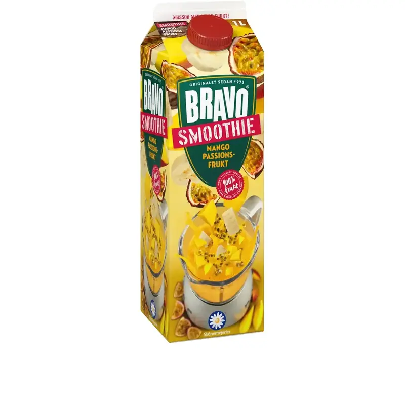 Bravo Smoothie Mango Passionsfrukt - Smoothie Mango Passion fruit - 1l