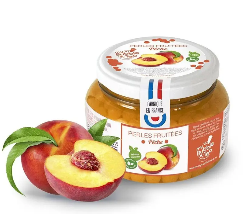 Bubble Tea Fruchtperlen Pfirsich – 240g | Hergestellt in Frankreich