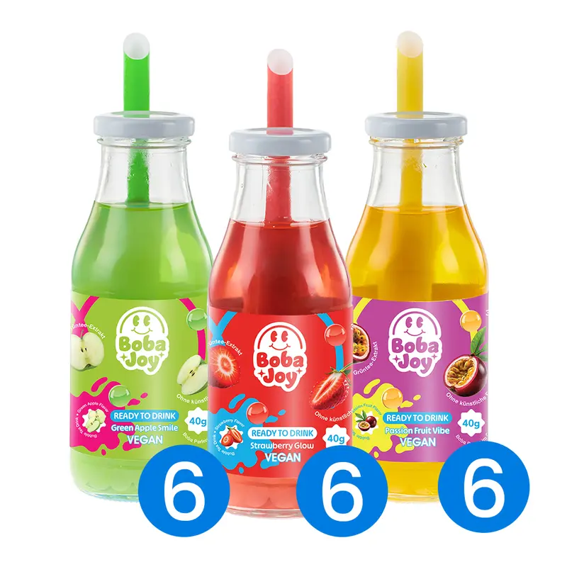 Bubble Tea Ready to Drink Probierbox – BOBAJOY, 18 Flaschen