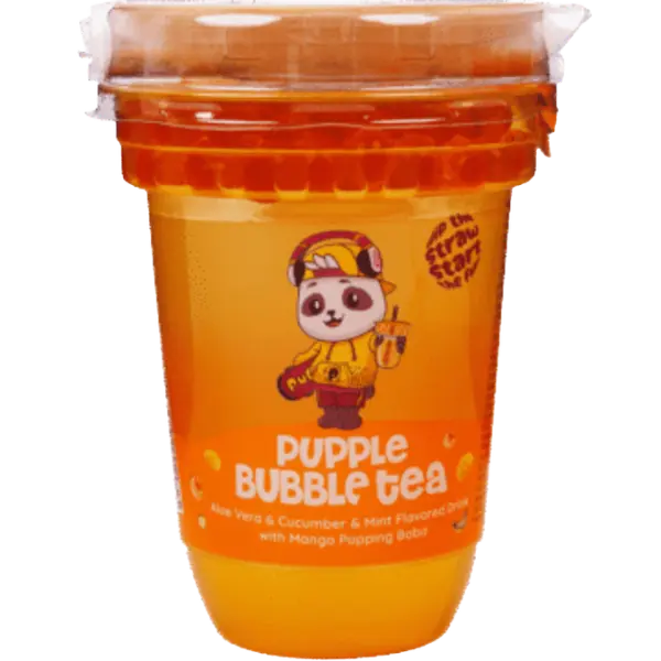 Bubble Tea With Mango Bubbles - 400 ml