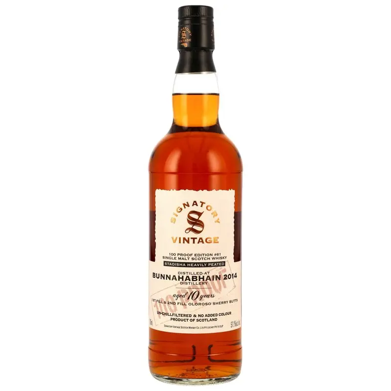 Bunnahabhain Staoisha 2014/2025 - 10 y.o. - Signatory 100 PROOF Edition #61