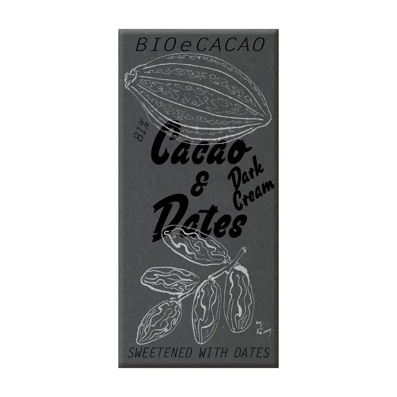 Cacao & Dates Dark Cream 81%, EU Bio/FLO-Fairtrade (90g)