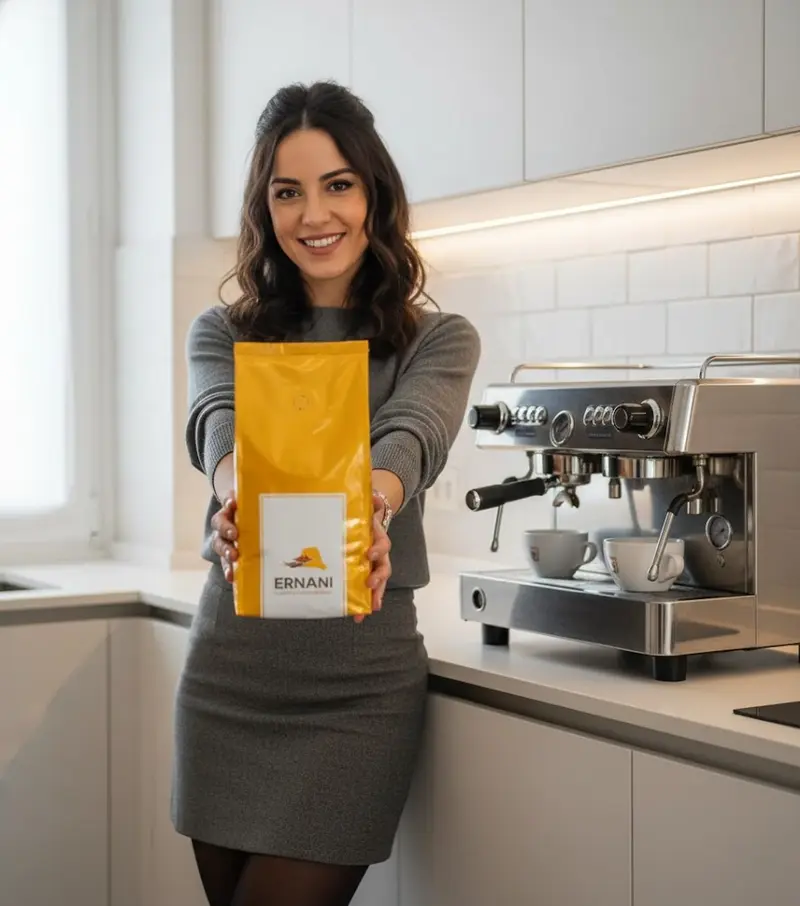 Caffè Ernani Stretto 1 kg Kaffeebohnen 100% Robusta