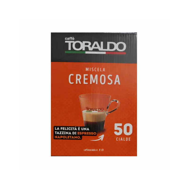 Caffè Toraldo Espresso Napoletano Cremosa - 50 E.S.E. Kaffeepads (TO07)