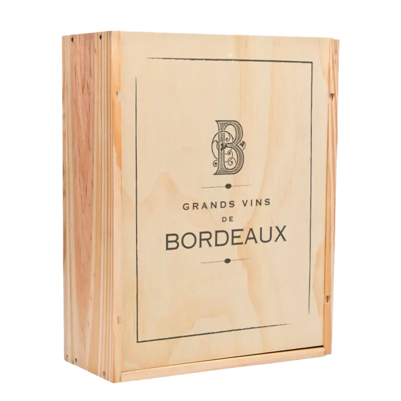 Caissette-bois pour 3 Bouteilles "Bordeaux"