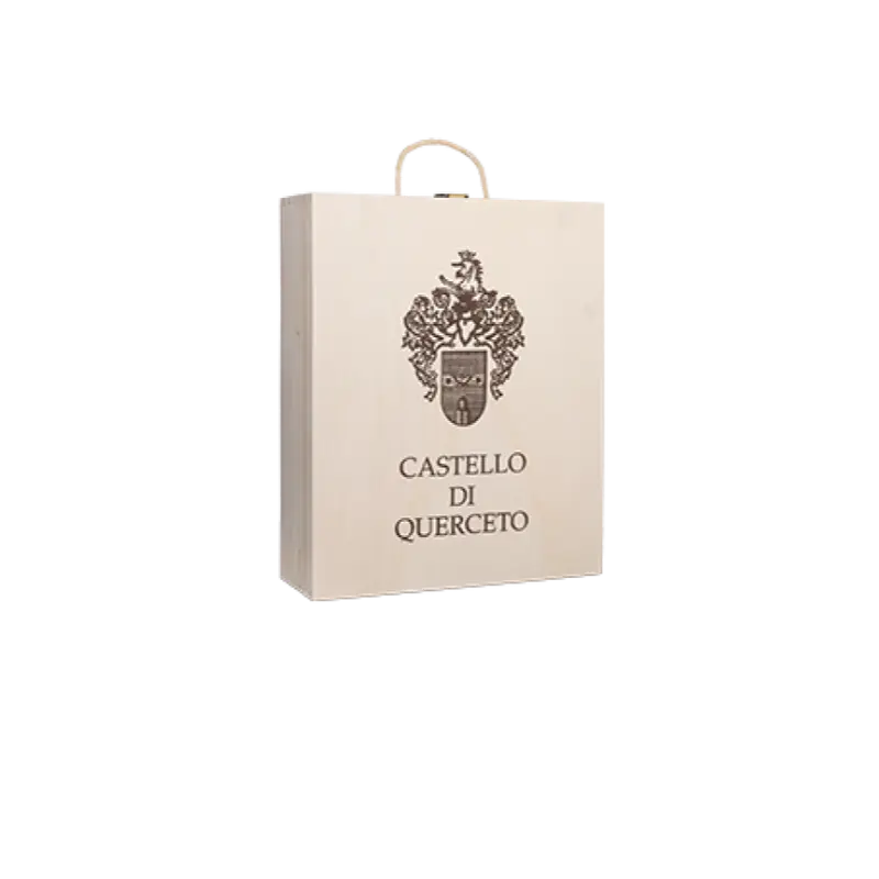 Caissette-bois pour 3 Bouteilles Castello di Querceto