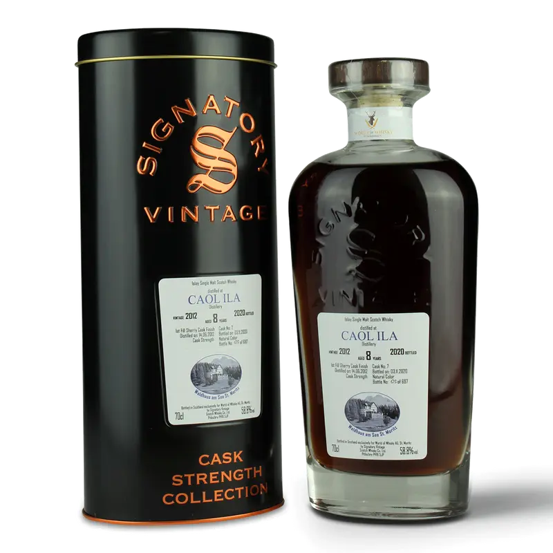 CAOL ILA - 2012-2020 - 8y - First Fill Sherry Finish - Cask Strength Collection - Waldhaus am See Label