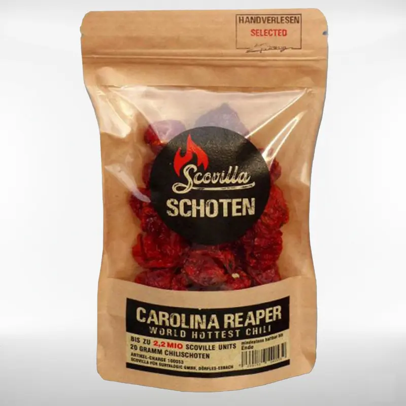 Carolina Reaper Chilis | schärfste Chili der Welt | getrocknet | 20 g