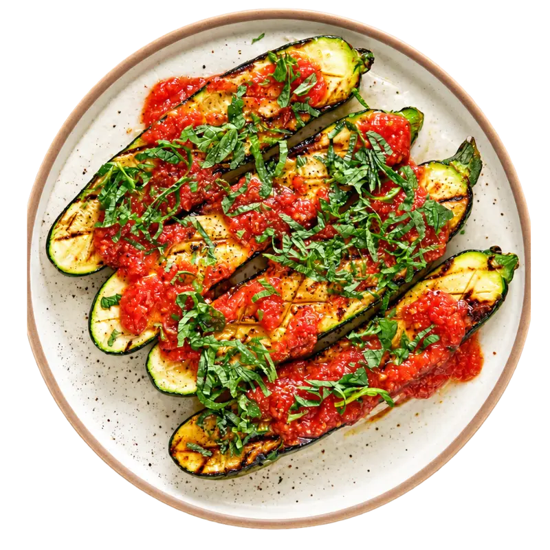 Charred Zucchini Bao (Vegetarian)