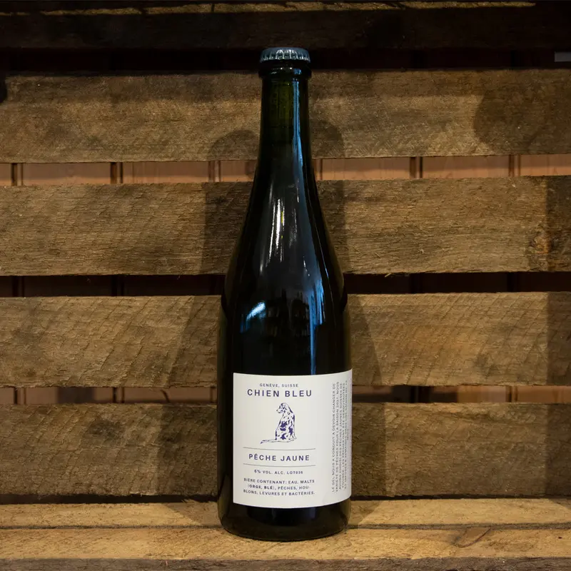 CHIEN BLEU - Pêche Jaune - Bte - 75cl
