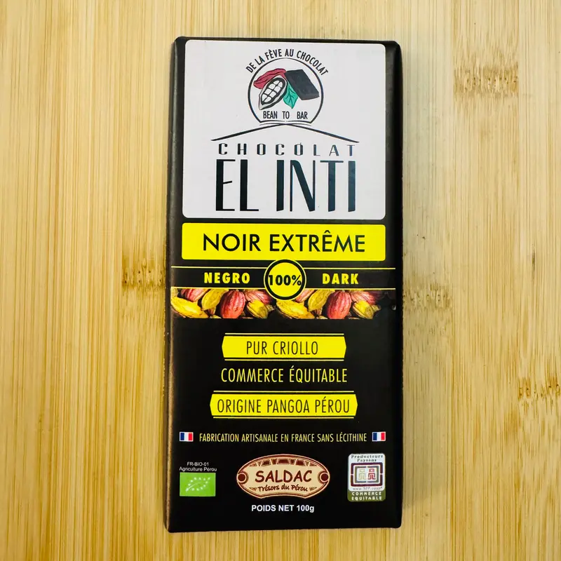Chocolat noir extrême 100% BIO