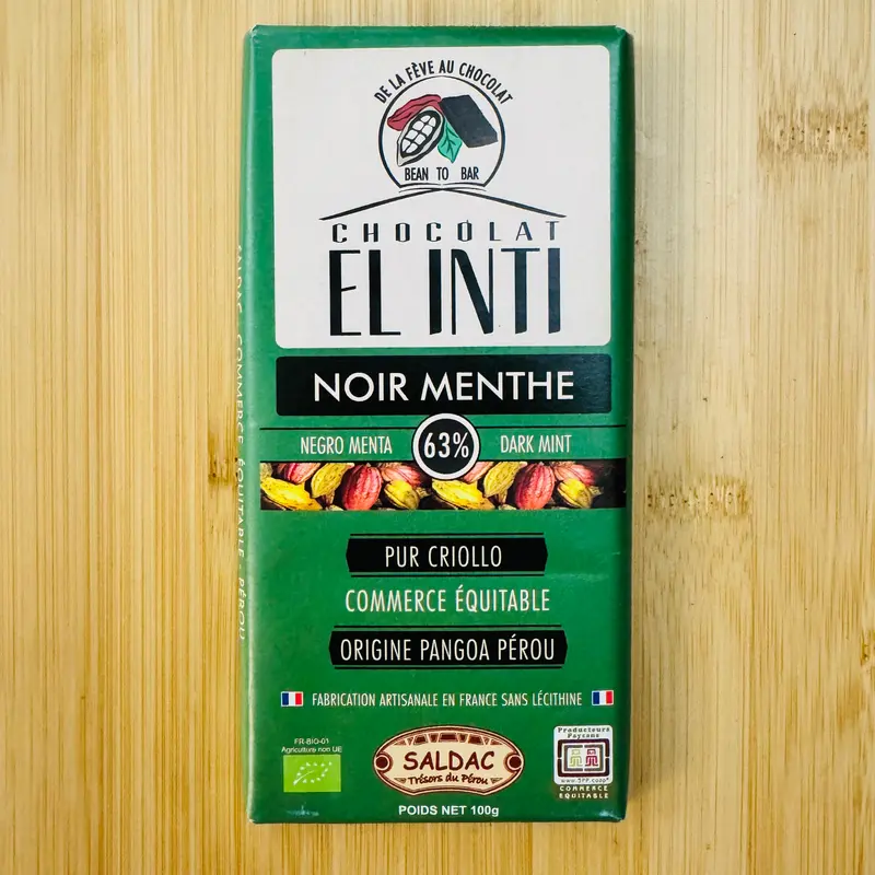 Chocolat noir menthe 63% BIO