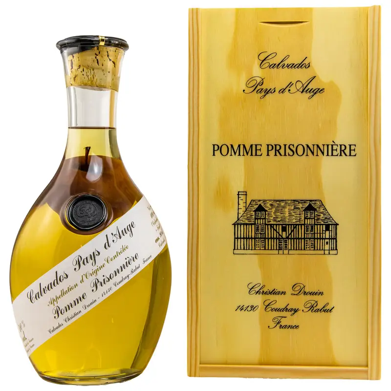 Christian Drouin Pomme Prisonniere - Calvados Pays d'Auge - Wooden Box