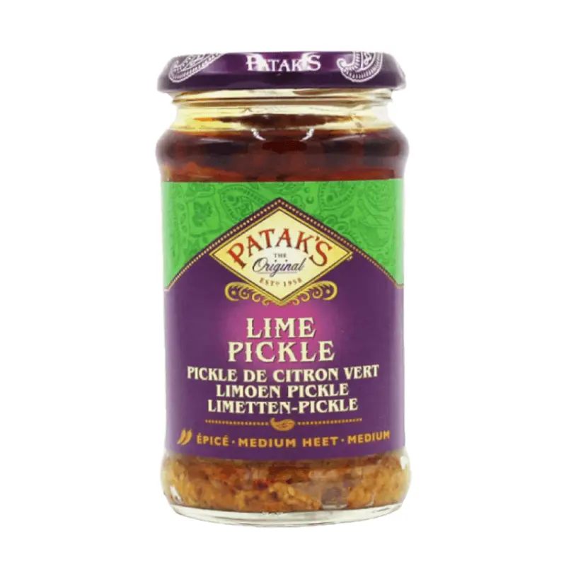 Chutney au citron vert (pickle), doux - PATAK'S - 283g