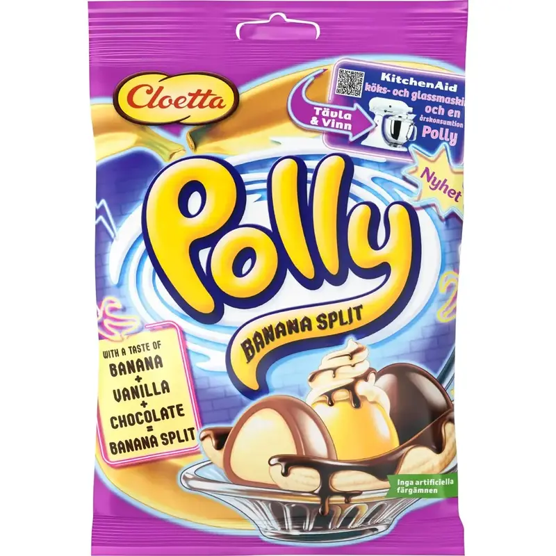 Cloetta Choklad Polly Banana Split - Chocolate Polly Banana Split 150g