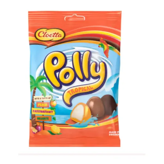 Cloetta Polly Tropical - Chocolate Covered Chewy 150 g