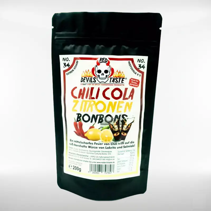Cola Zitronen Chili Bonbons | extrascharf | 200 g