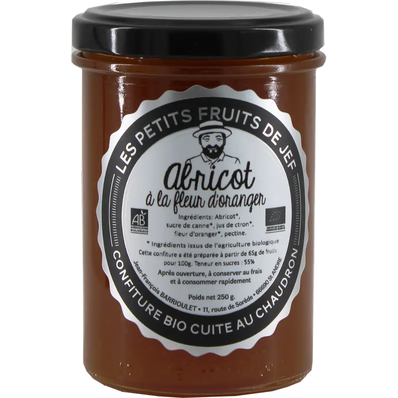 Confiture Abricot à la fleur d'oranger - Bio