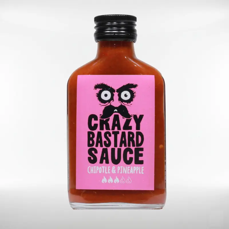 Crazy Bastard Sauce | Chipotle und Ananas Hot Sauce | rauchig, fruchtig | mittlere Schärfe