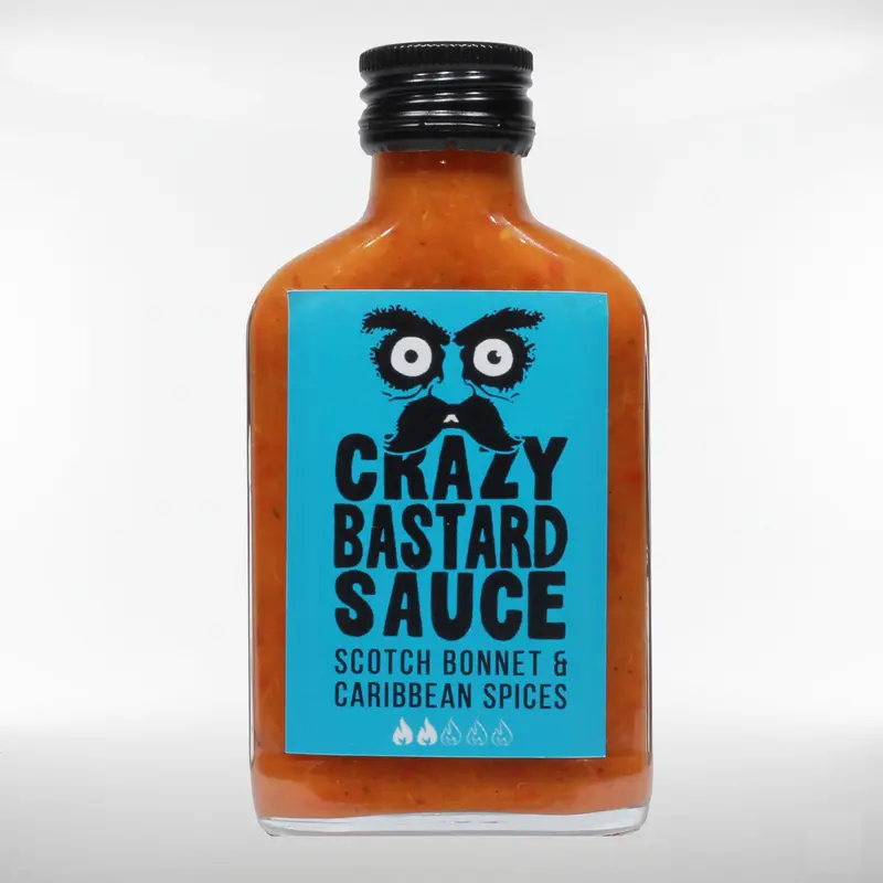 Crazy Bastard Sauce | Scotch Bonnet & Caribbean Spices | fruchtig, würzig | moderate Schärfe