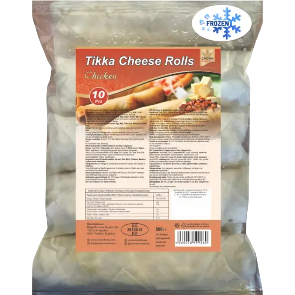 Crown Cheese Chicken Rolls Tikka – 600 g (12 Pcs)