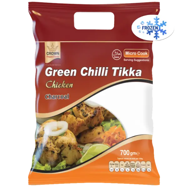 Crown Chicken Green Chilli Tikka - 700 g