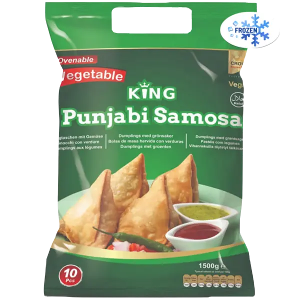 Crown King Punjabi Samosa Vegetable Ovenable - 1.5 Kg